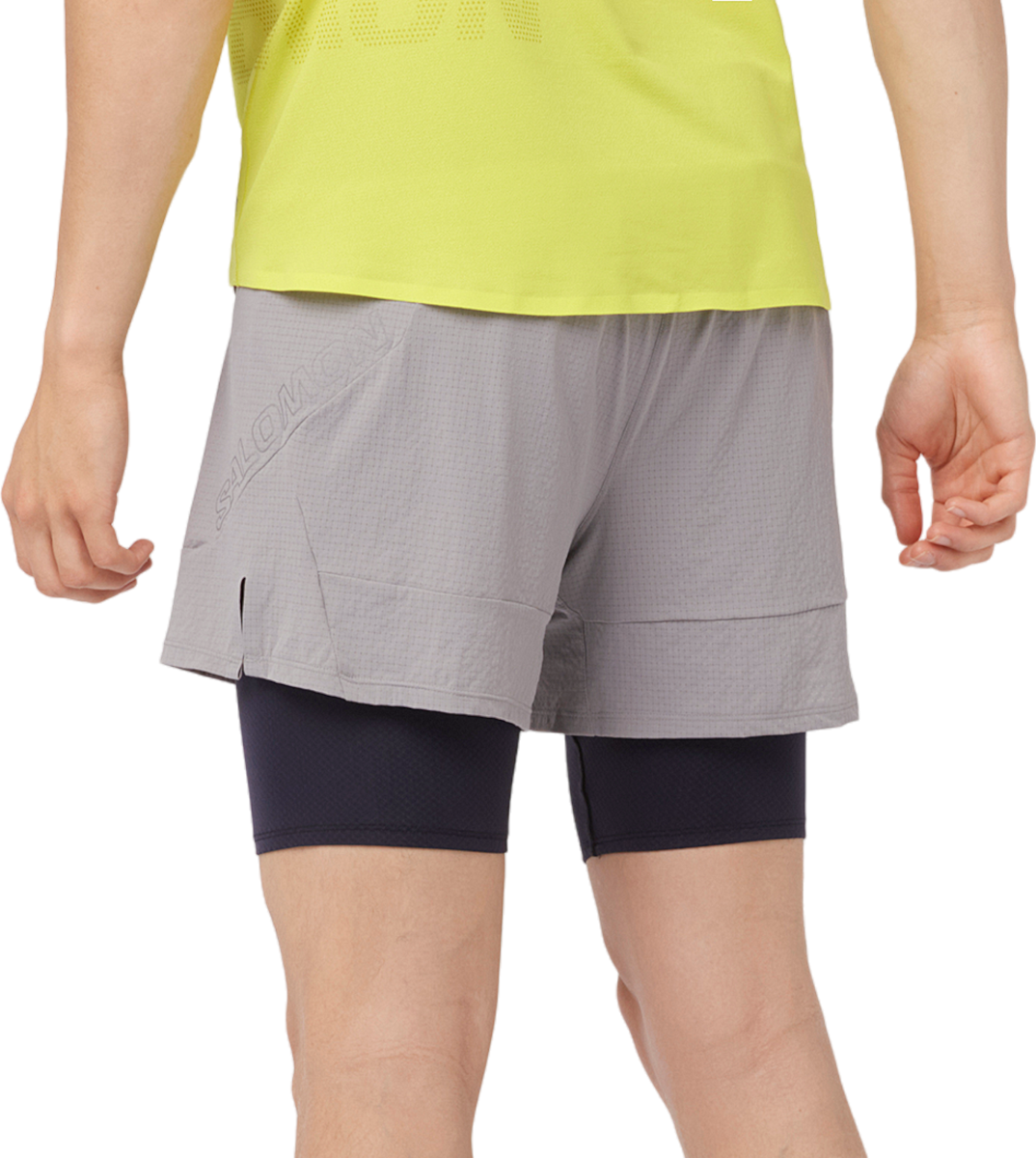 Šortky Salomon SENSE 2IN1 SHORTS M Šedá | lc2177200, 1