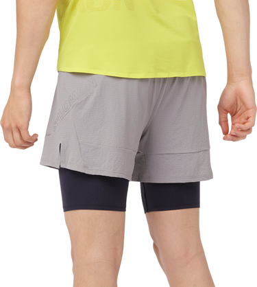 Šortky Salomon SENSE 2IN1 SHORTS M Šedá | lc2177200, 1