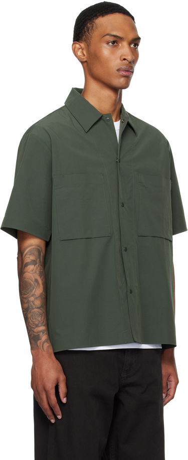 Košeľa NORSE PROJECTS Norse Projects Hermann Travel Light Short Sleeve Shirt Zelené | N40-0824, 1