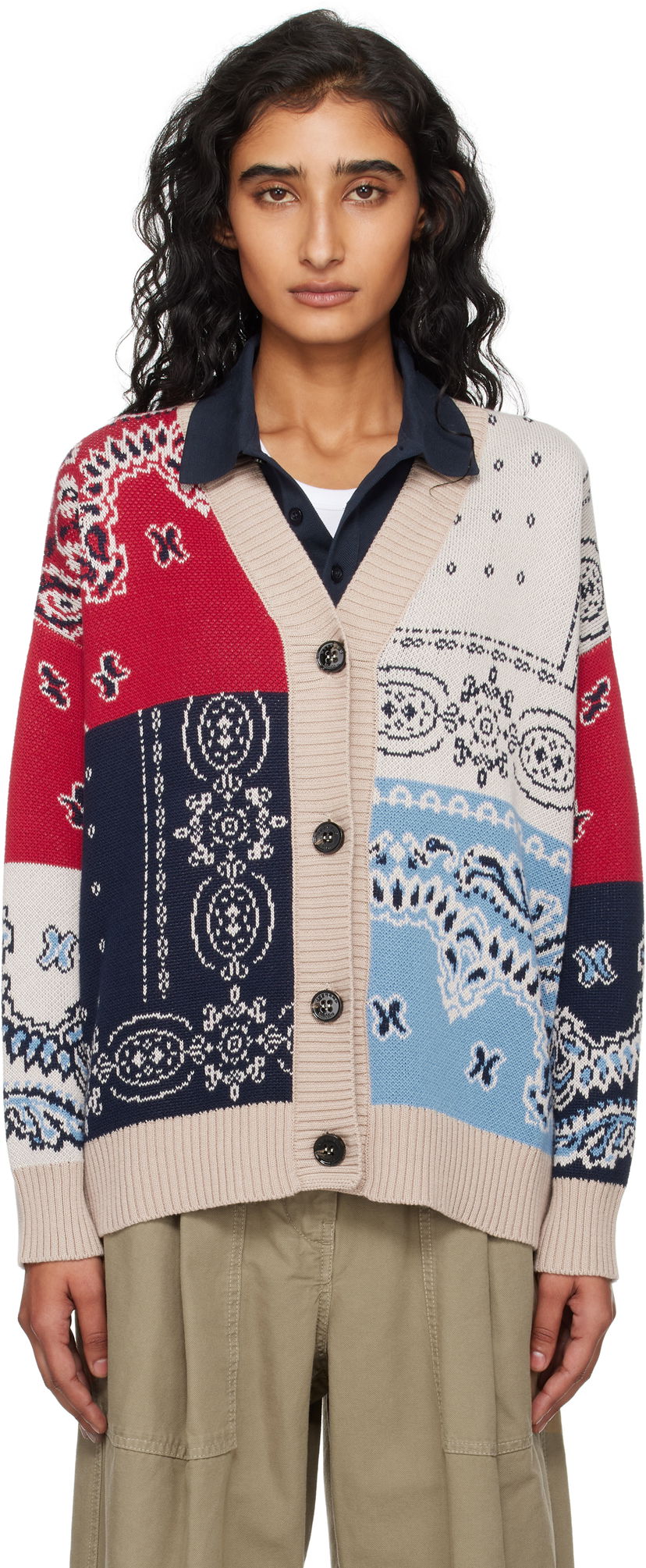 Sveter Max Mara Weekend Max Mara Baobab Patchwork Cardigan Rôznofarebný | 2525346051600