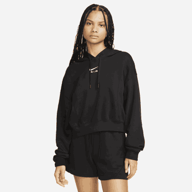 Mikina Nike Air Fleece Cropped Hoodie Čierna | DV8048-010, 0