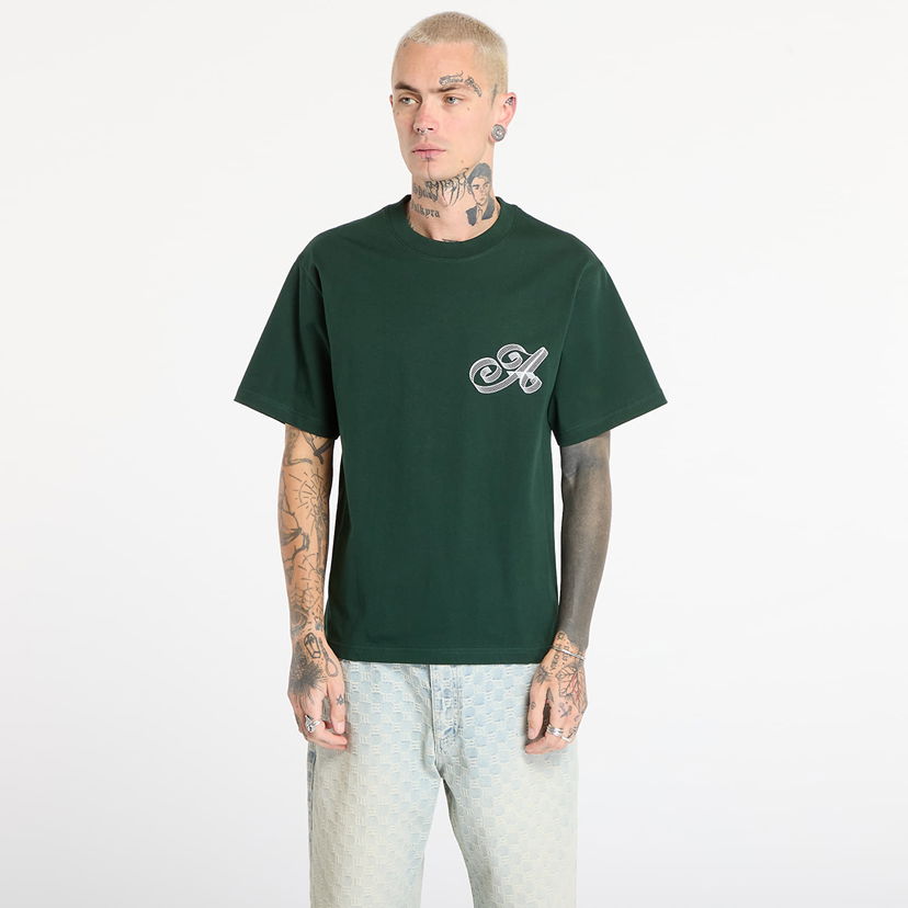 Tričko Awake NY Script Tee Zelené | AWK-FW25-TS002 -GRE