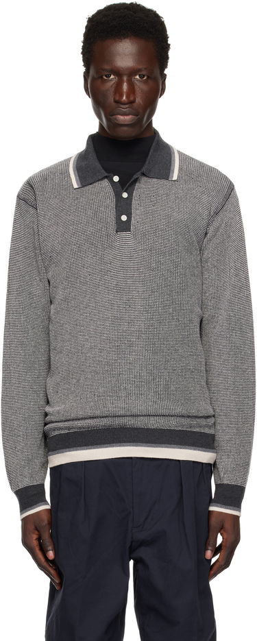 Polo tričko BEAMS BEAMS PLUS Knit Collar Line Polo Šedá | 38120030156, 0
