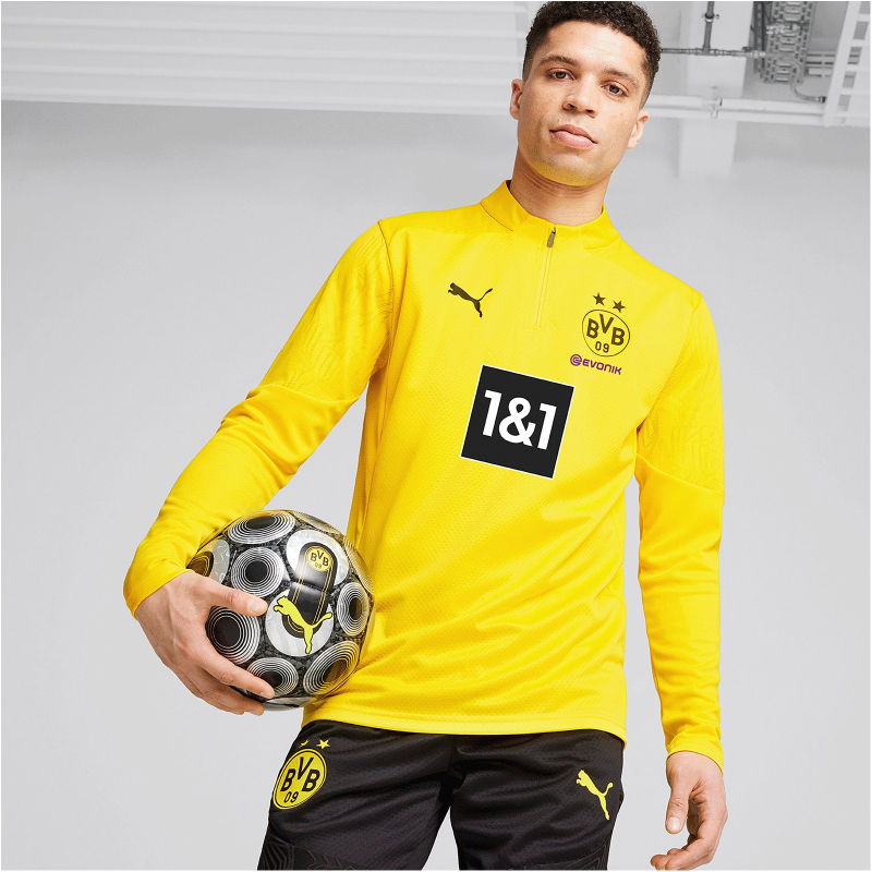 Mikina Puma Puma BVB Training 1/4 Zip Top Žltá | 946269-01, 1