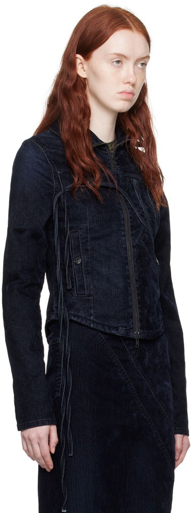 Bunda Ottolinger Ottolinger Fitted Denim Jacket Navy | 1703310, 1