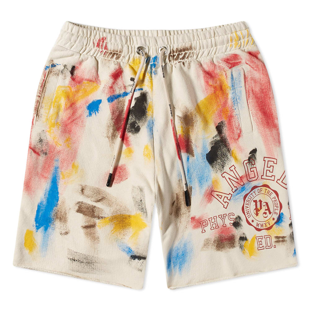 Šortky Palm Angels Painted College Logo Sweat Short Biela | PMCI010S22FLE0070325, 0