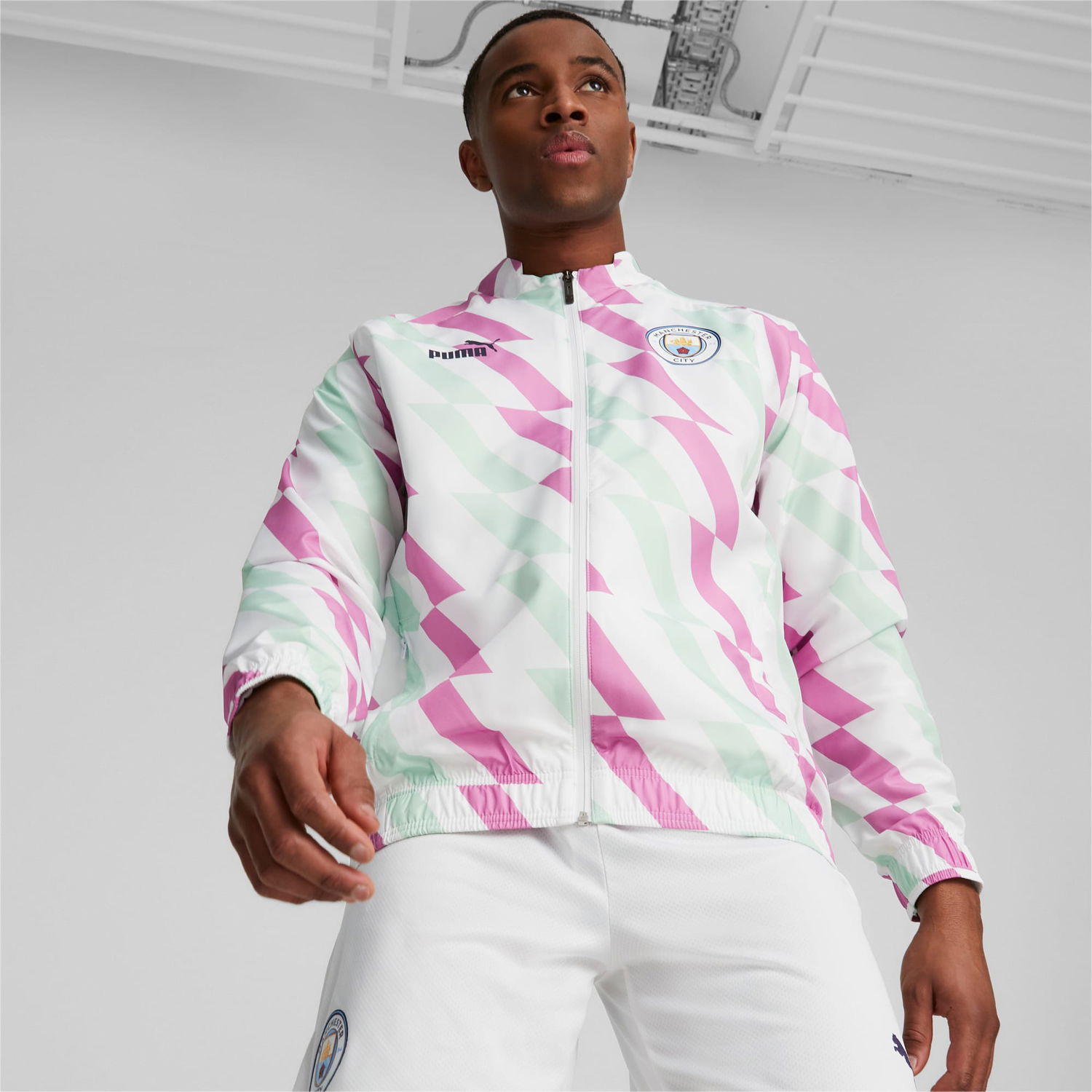 Bunda Puma Manchester City Prematch Jacket Biela | 769500_21, 0