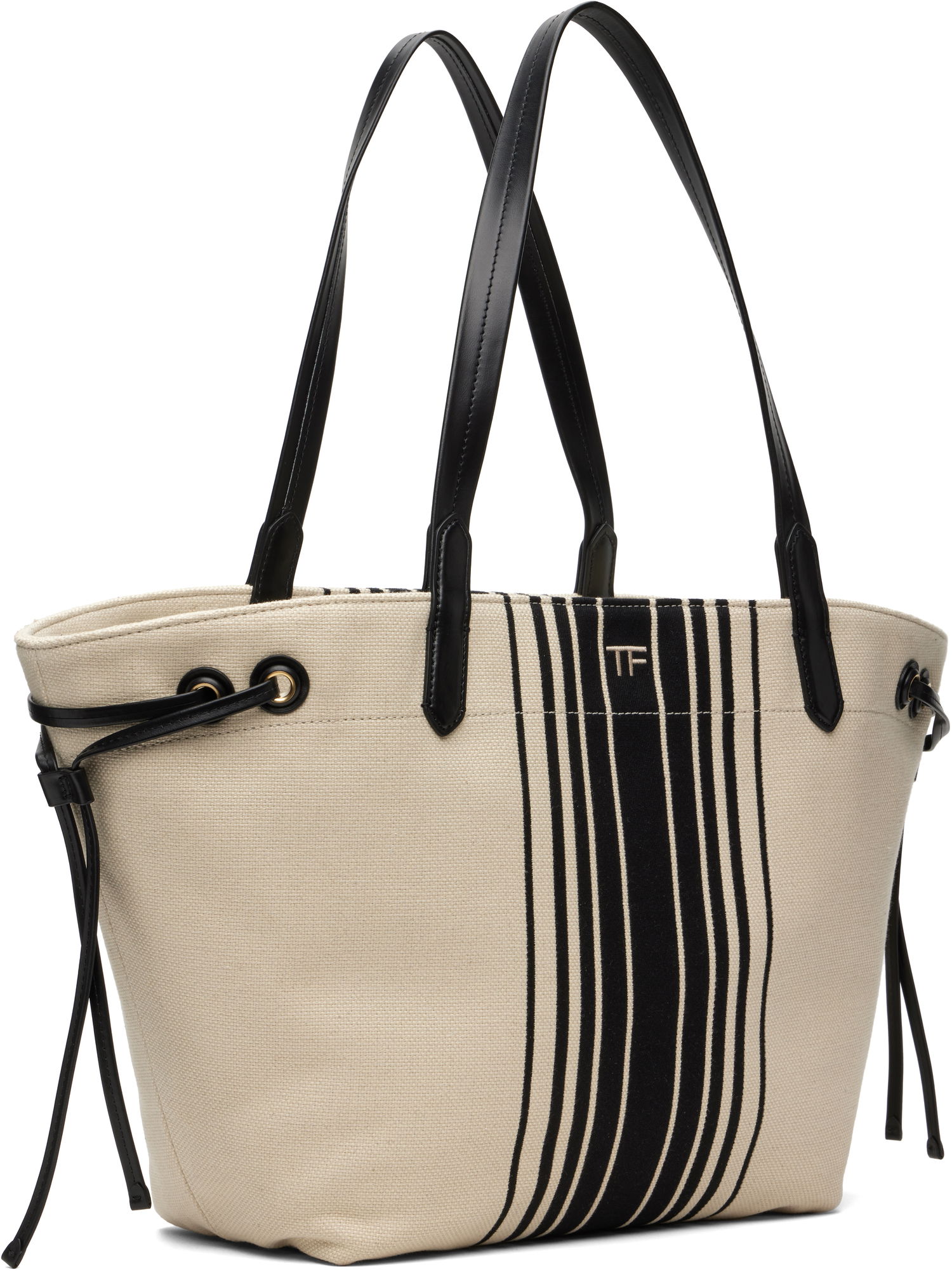 Tote bag Tom Ford TOM FORD Large Striped Tote Béžová | L1876-TCN056G, 1