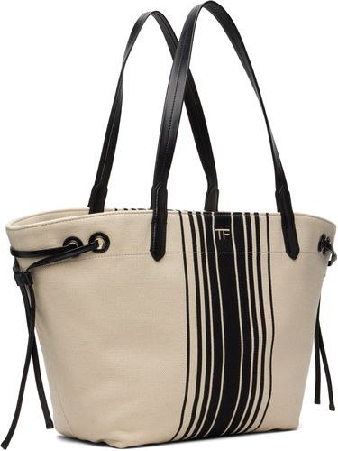 Tote bag Tom Ford TOM FORD Large Striped Tote Béžová | L1876-TCN056G, 1