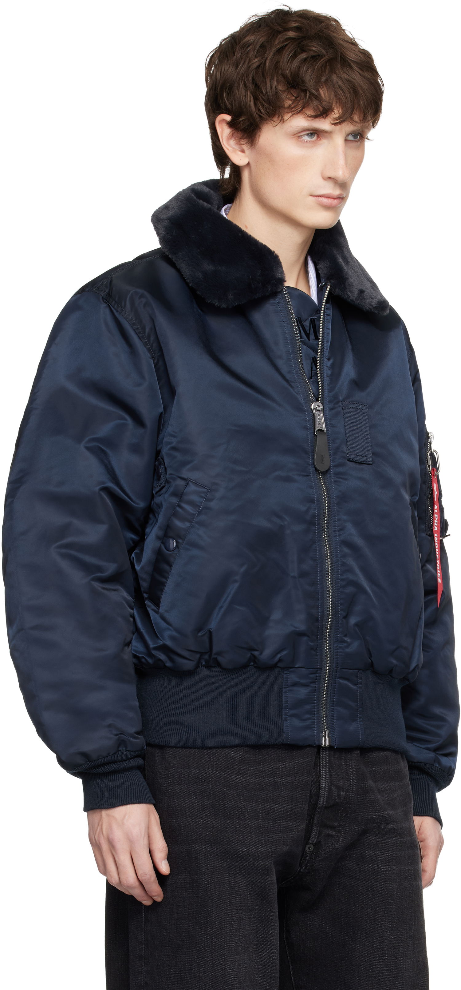 Bomber bunda Mastermind WORLD MASTERMIND WORLD Alpha Industries Edition Flight Reversible Bomber Jacket Modrá | MW25C15-BL105, 1