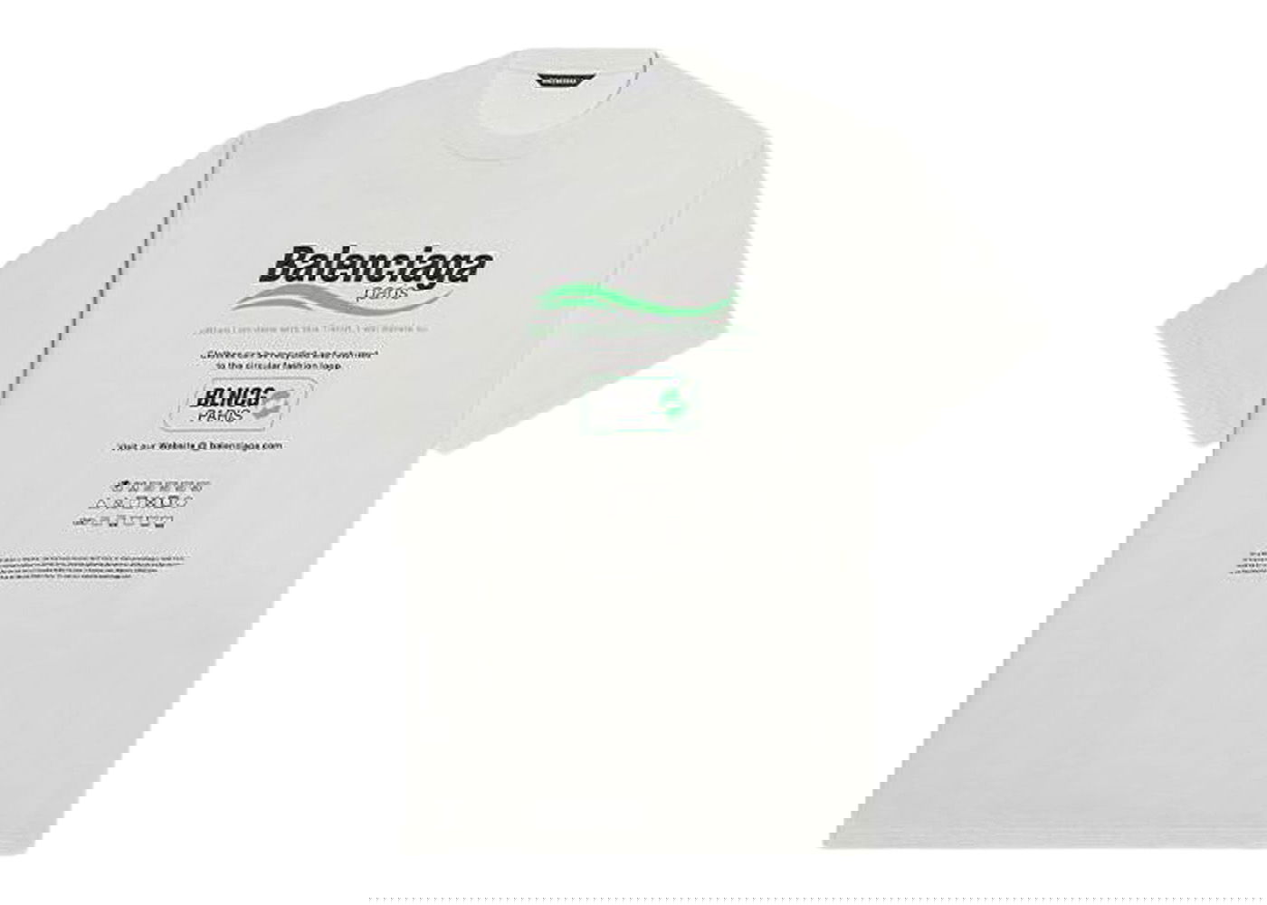 Tričko Balenciaga Dry Cleaning Boxy Logo Tee Biela | 651795TKVF89085, 0