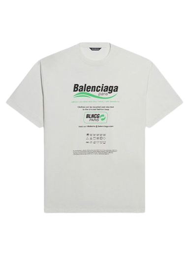 Tričko Balenciaga Dry Cleaning Boxy Logo Tee Biela | 651795TKVF89085