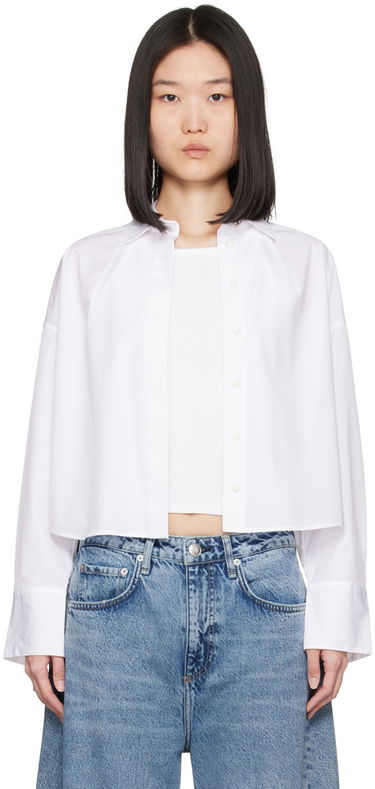 Košeľa rag & bone Rag & Bone Martha Cropped Shirt Biela | WAW24PA0024602, 0