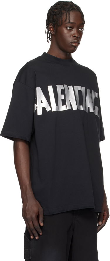 Tričko Balenciaga New Tape Type Graphic Print T-Shirt Čierna | 739784-TQVQ8-1073, 1