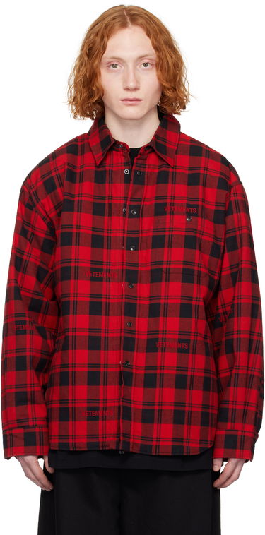 Košeľa VETEMENTS Vetements Padded Flannel Overshirt Červená | UA66SH460R, 0