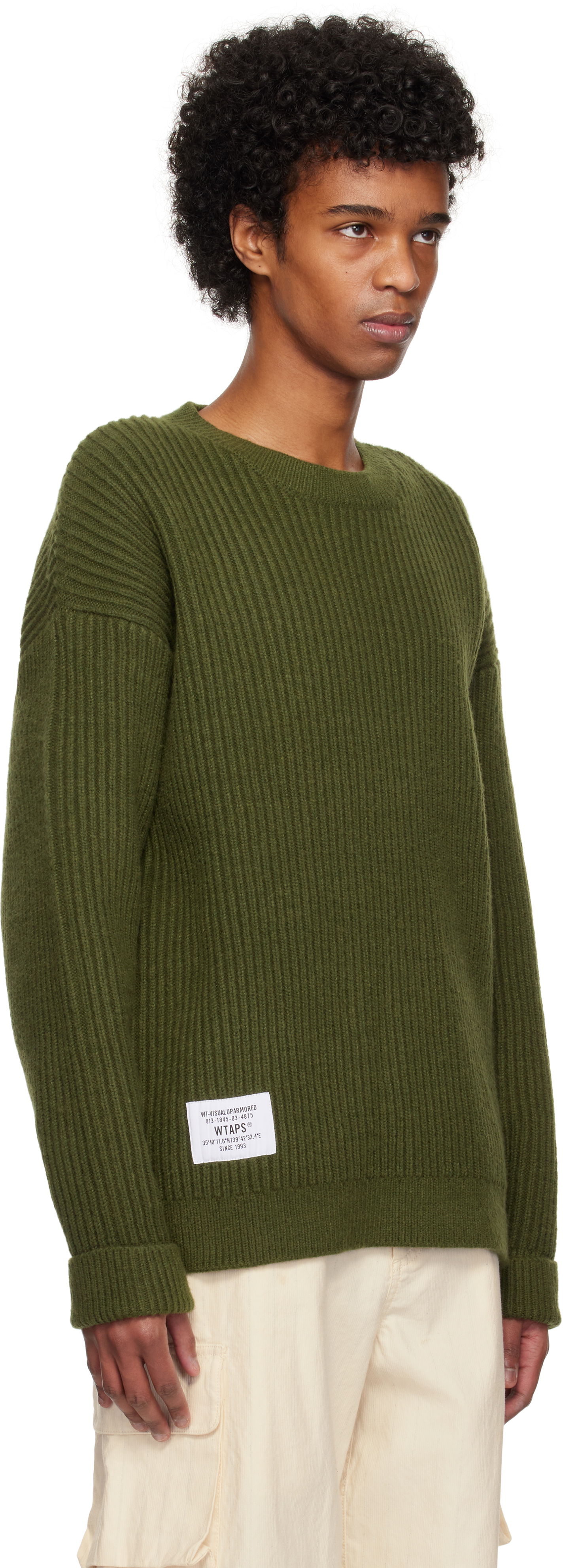 Sveter WTAPS WTAPS Deck Knit Sweater Zelené | 242MADT-KNM06, 1