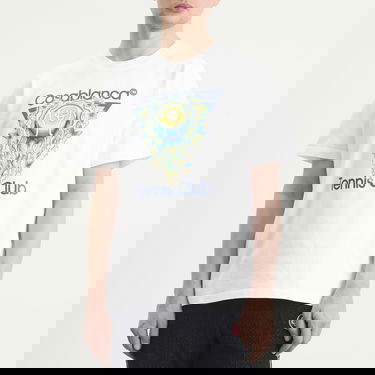 Tričko Casablanca Casablanca Tennis Club Icon Classic T-Shirt Biela | M-SP26-JTS-001-01, 2