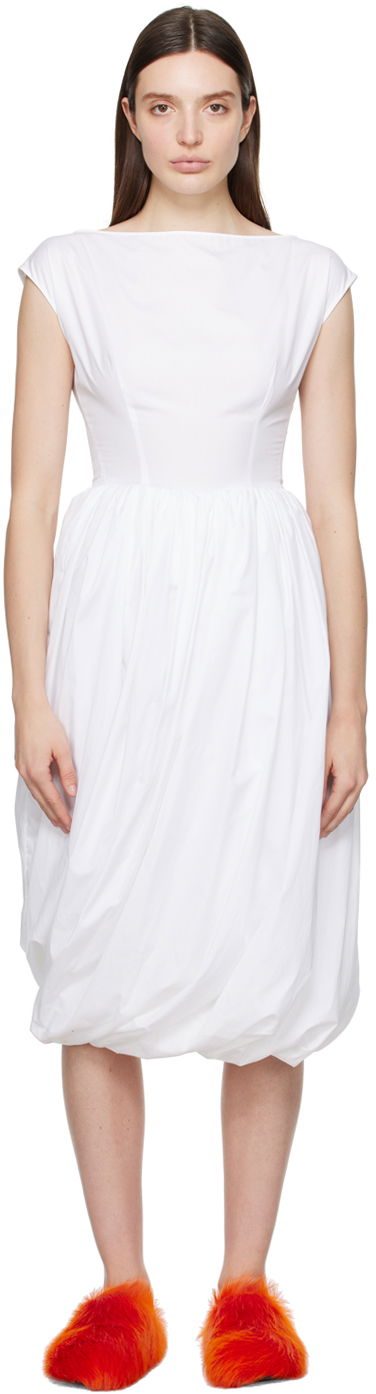 Šaty Marni Balloon Midi Dress Biela | ABMA1156A0 UTC223, 0