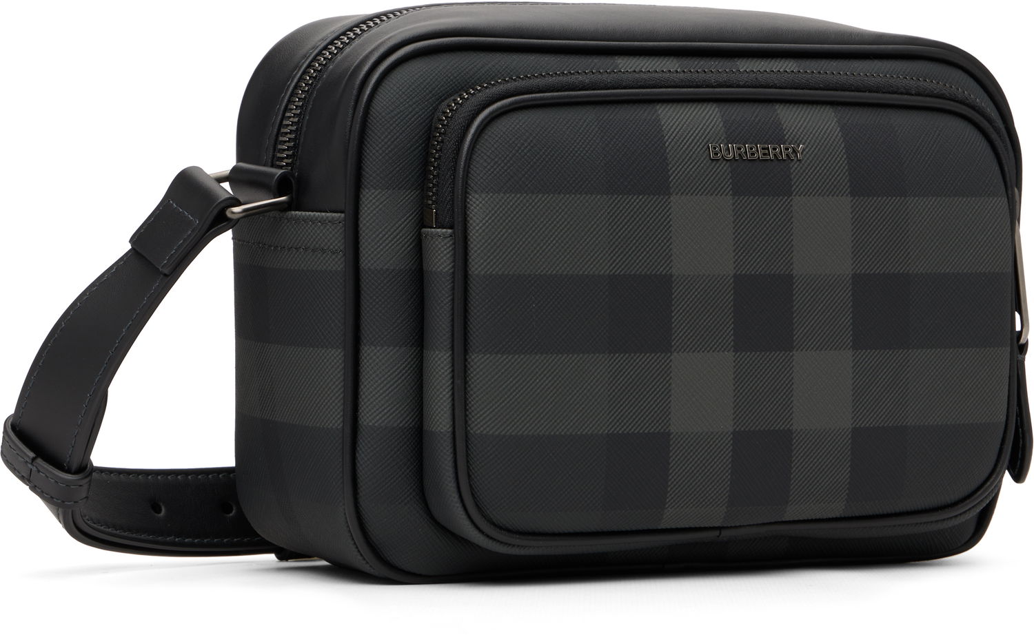 Taška cez rameno Burberry Paddy Check Canvas Cross-body Bag Čierna | 8074099, 1