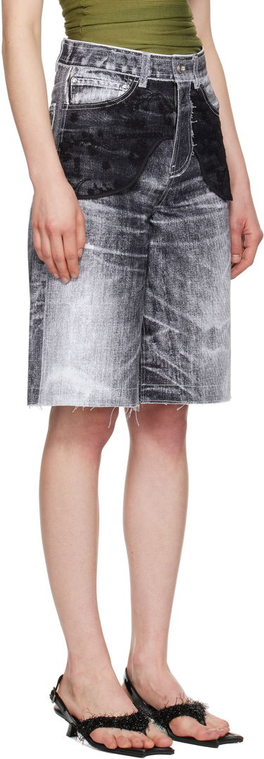 Šortky Andersson Bell Andersson Bell Lace Paneled Denim Shorts Šedá | apa794w, 1