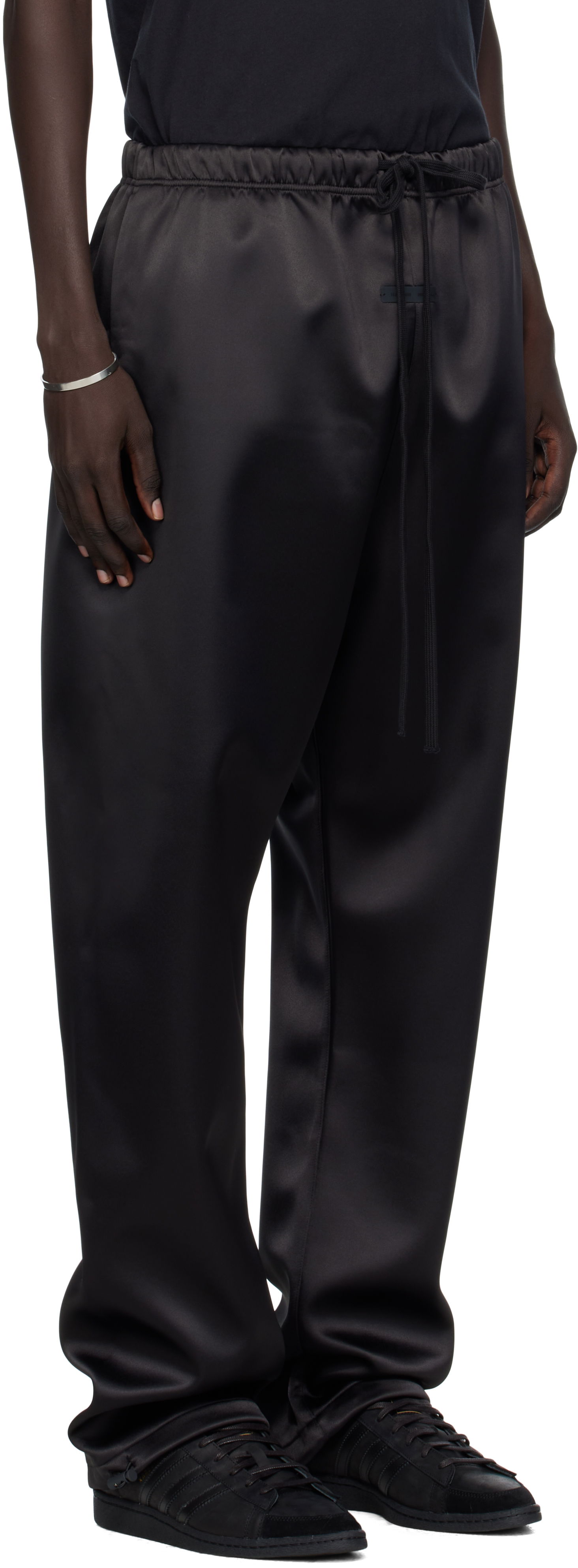 Tepláky Fear of God Fear of God ESSENTIALS Bonded Satin Relaxed Track Pants Čierna | 130SP258210F, 1