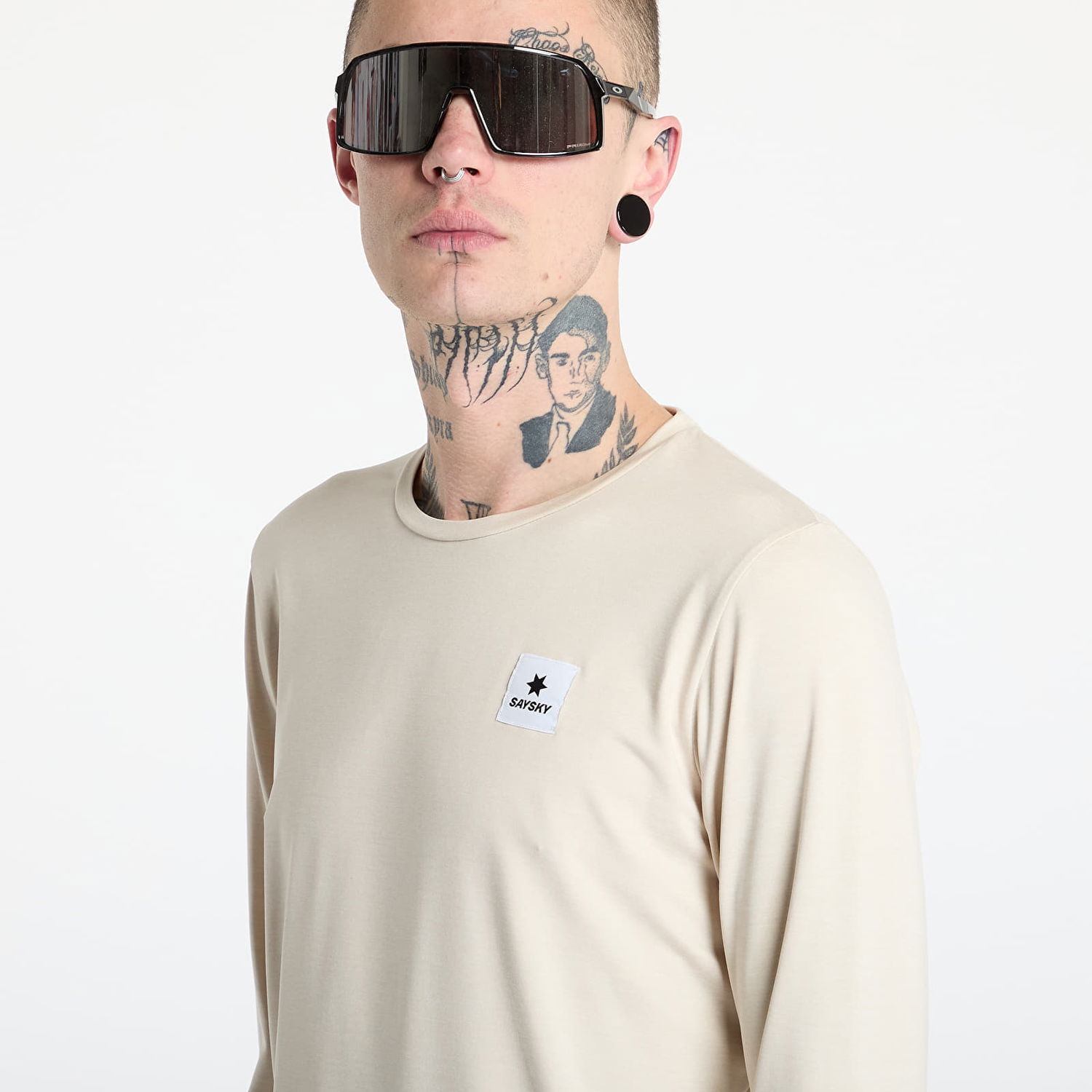 Tričko Saysky SAYSKY Statement Pace Long Sleeve T-Shirt Béžová | NMRLS22C8002, 1