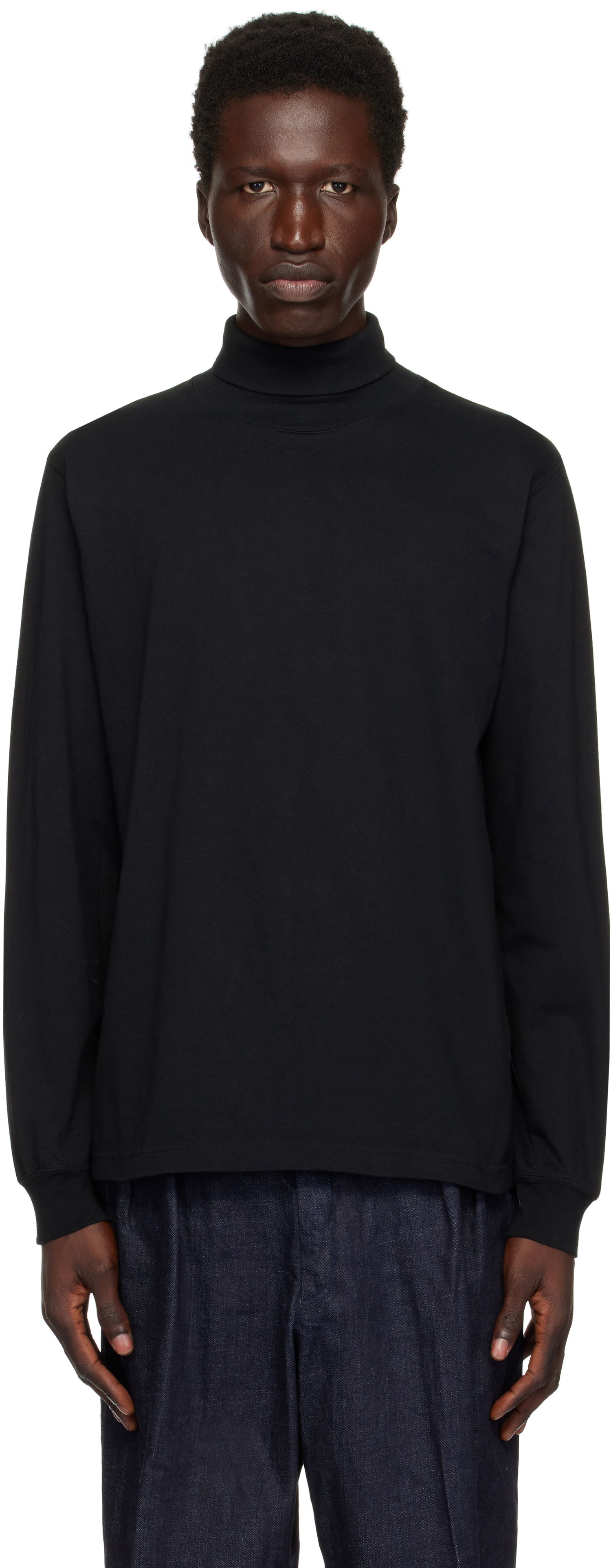 Sveter BEAMS BEAMS PLUS Pima Cotton Turtleneck Čierna | 38140022156, 0