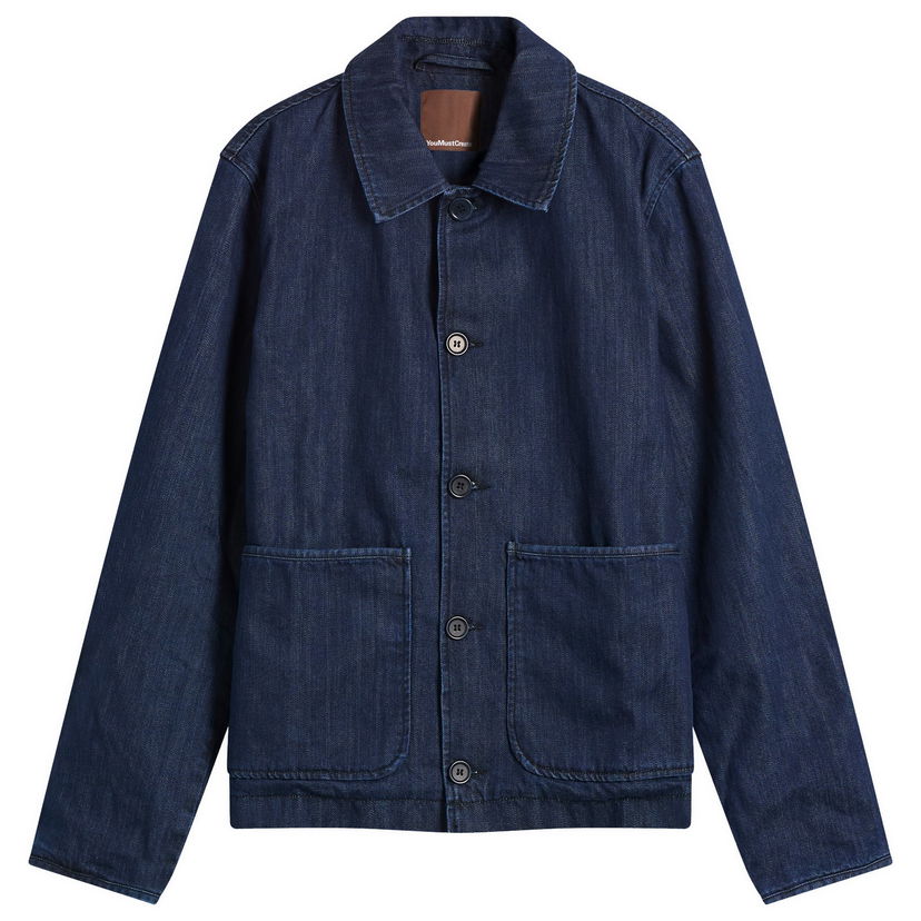 Bunda YMC YMC Groundhog Chore Jacket, Size Small Modrá | P5AZA-40