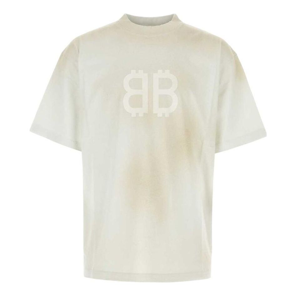 Tričko Balenciaga BB Strass Medium Fit T-Shirt Biela | 739784TOVU69012, 0