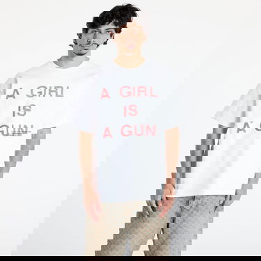 Tričko Pleasures PLEASURES Girl Is A Gun Graphic T-Shirt Biela | P25SU061 WHITE, 0