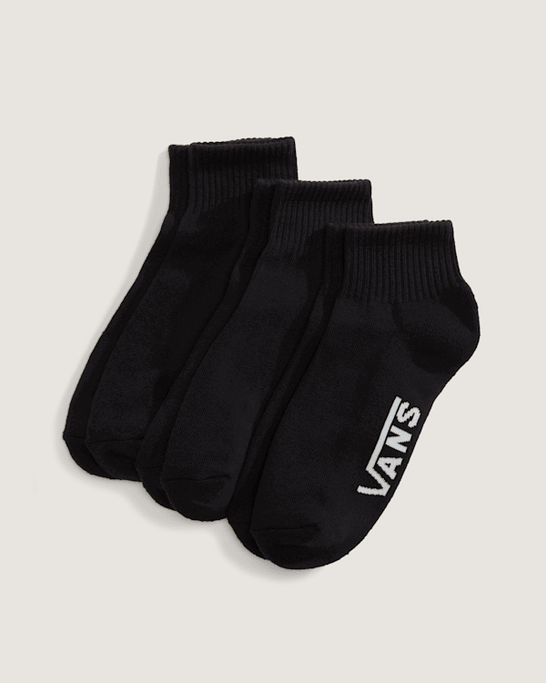 Ponožky Vans Classic Quarter Crew Socks (3 Pairs), Size S Čierna | VN000QBXBLK