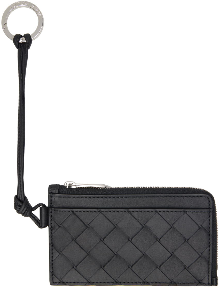 Peňaženka Bottega Veneta Intrecciato L-Zippered Leather Card Holder Šedá | 775544VCPQ3, 0