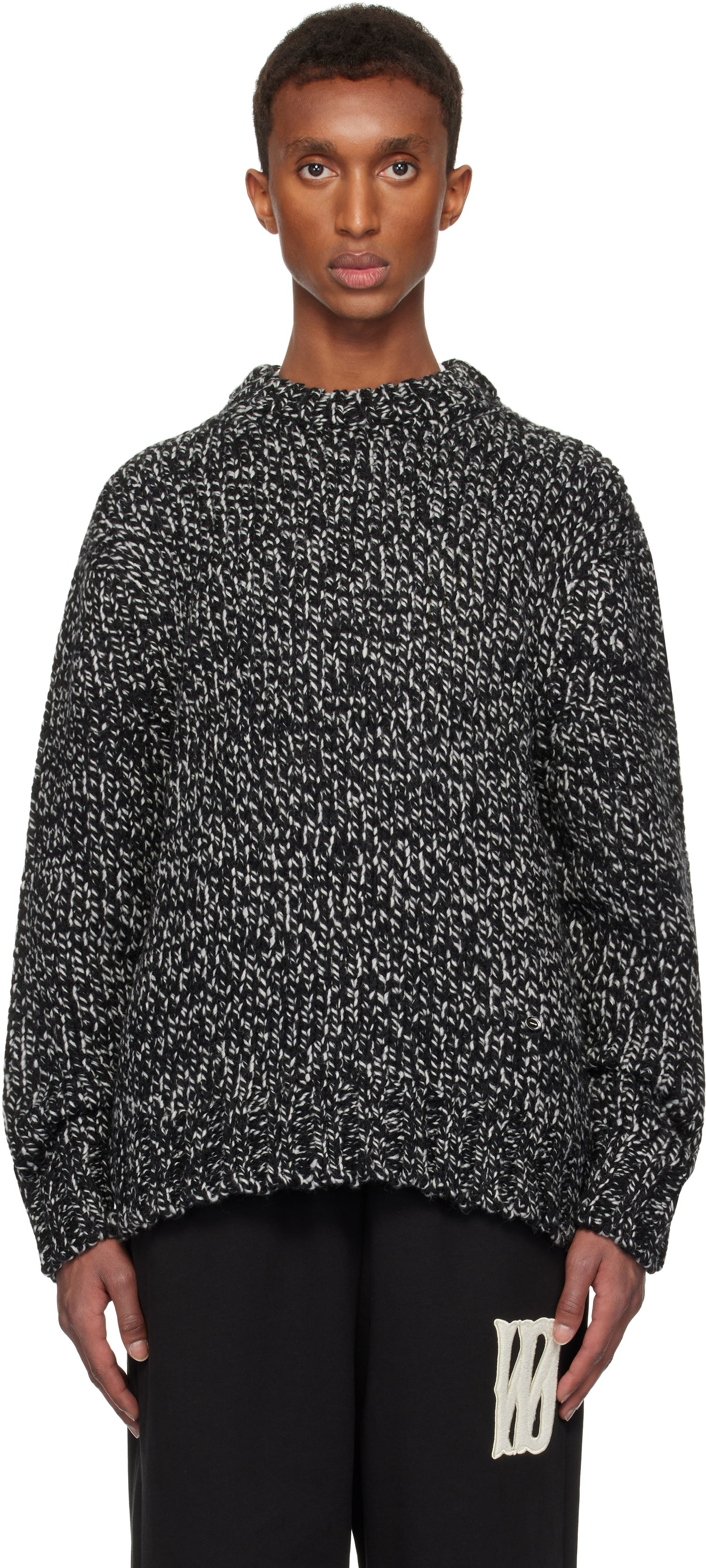 Sveter We11done We11done Chunky Knit Sweater Čierna | WD-KT3-24-649-U-B2, 0