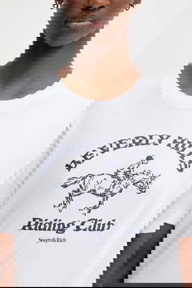 Tričko Sporty & Rich Sporty & Rich BH Riding Club Tee Biela | TO089626255WH01, 3