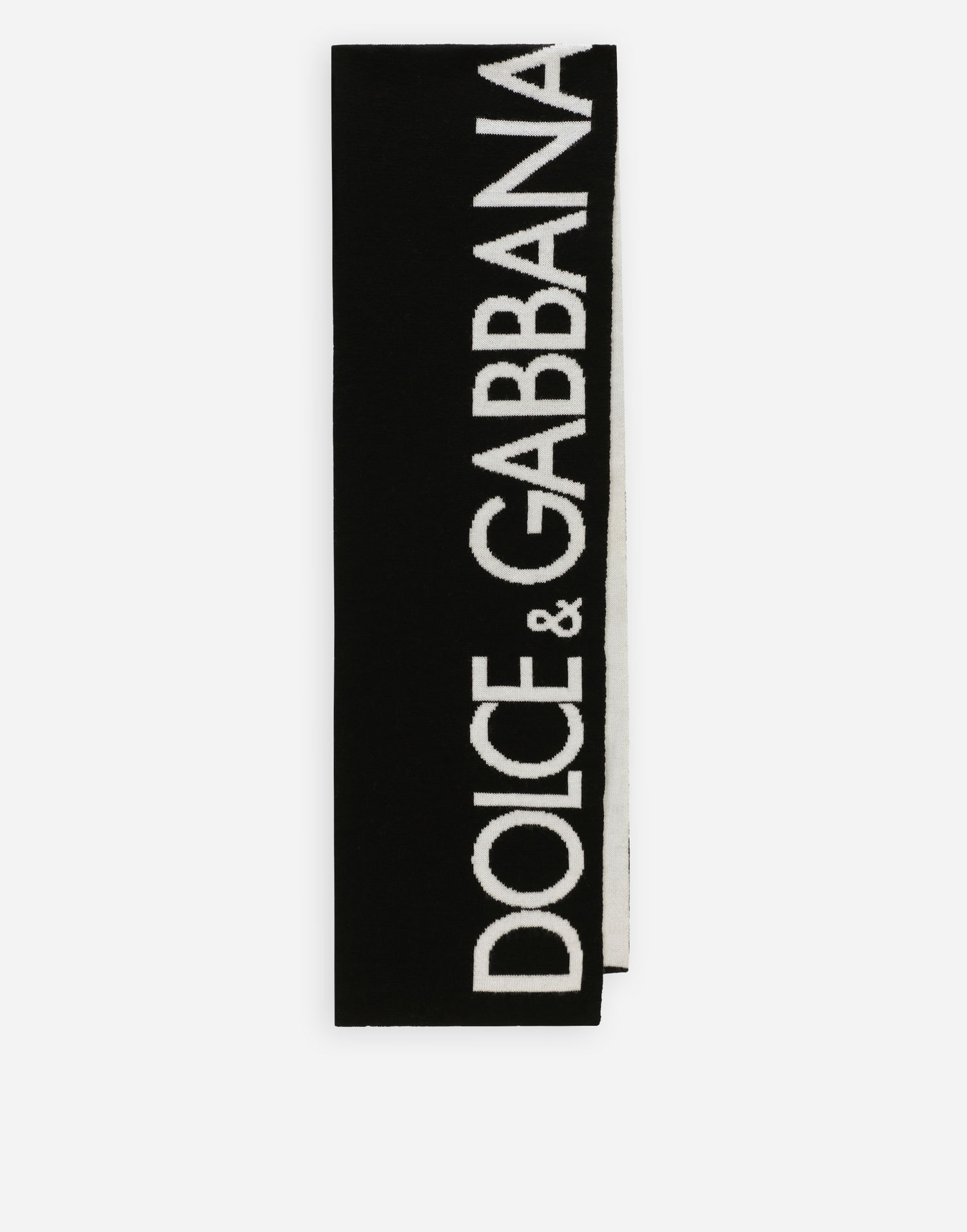 Šál Dolce & Gabbana Dolce & Gabbana Wool Knit Scarf with Jacquard Logo Čierna | LBKAD5JCVM6N0000, 0