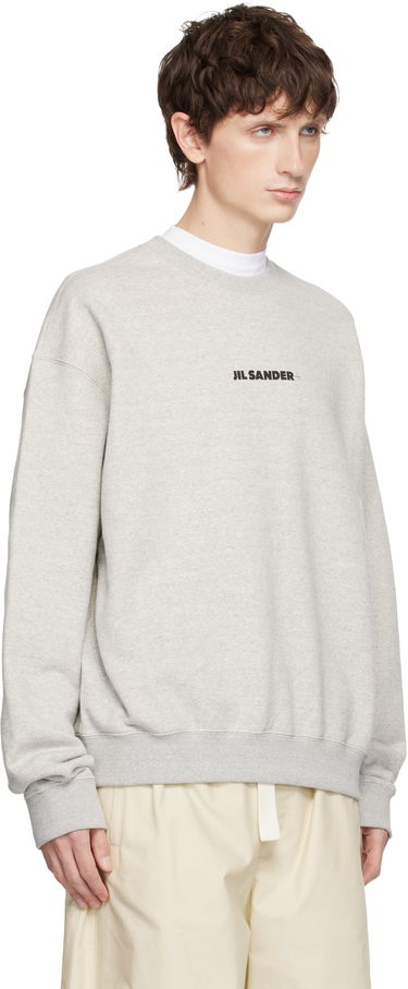 Mikina Jil Sander Cotton Compact Terry Sweatshirt Šedá | J47GU0132_J20010, 1