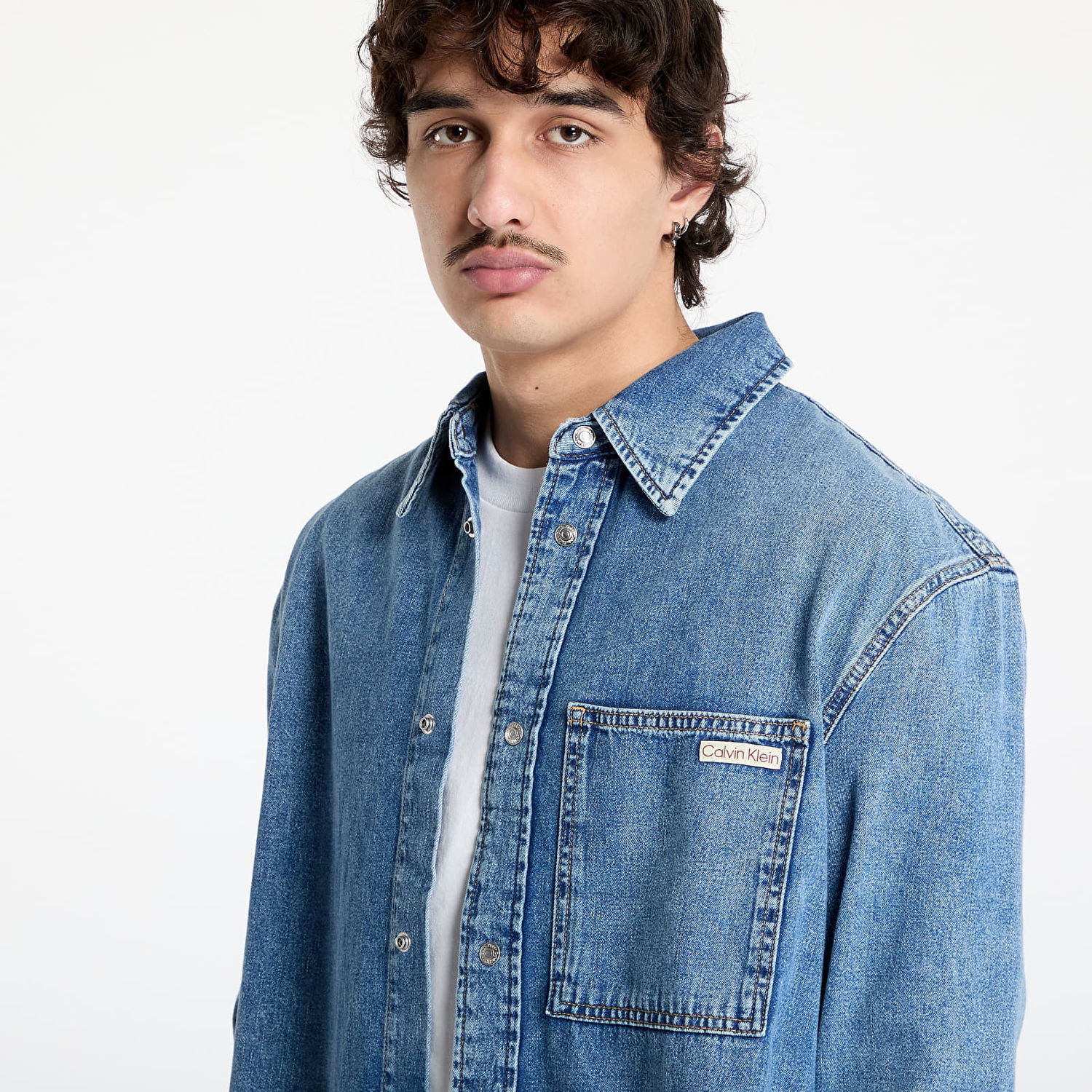 Košeľa CALVIN KLEIN Calvin Klein Jeans Regular Denim Shirt Modrá | J30J326561 1AA, 1