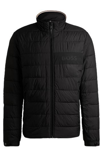 Prešívaná bunda BOSS Regular-Fit Water-Repellent Jacket Čierna | 50519237, 0