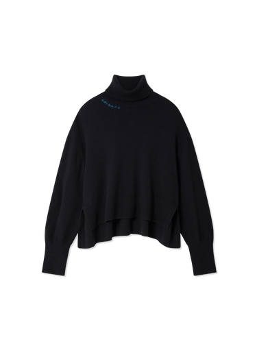 Sveter AXEL ARIGATO Maeve Turtleneck Boxy Fit Cropped Sweater Čierna | A3324001, 1