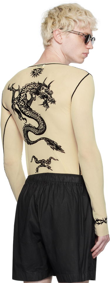 Body Jean Paul Gaultier Jean Paul Gaultier Long Sleeve Tattoo T-Shirt Béžová | 23/15-U-TO119IT001-63, 2