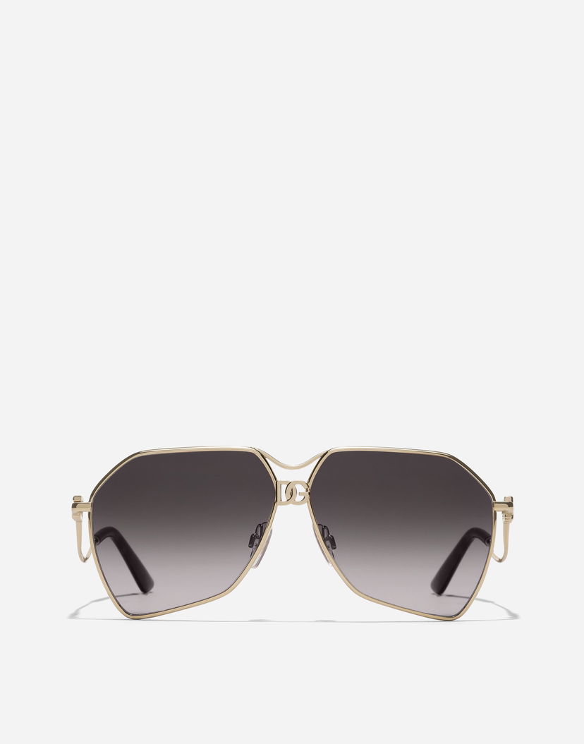 Slnečné okuliare Dolce & Gabbana Dg Filo Geometric Metal-Frame Gradient Lens Sunglasses New Arrivals Onesize Metalická | VG2326VM2799V000