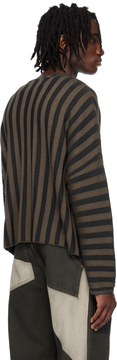 Sveter Eckhaus Latta Eckhaus Latta Striped Knit Sweater Hnedá | 8026-EL-PS25-B - BOG, 2