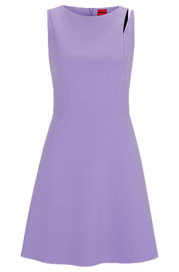 Šaty BOSS Mini Dress with Cut-Out Shoulder Fialová | 50516756, 0