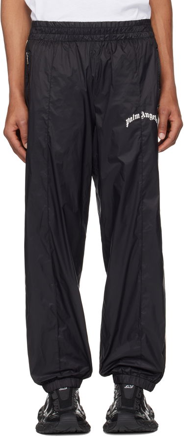 Tepláky Palm Angels Palm Angels Curved Logo Nylon Track Pants Čierna | PMCA179S25FAB0011009, 0