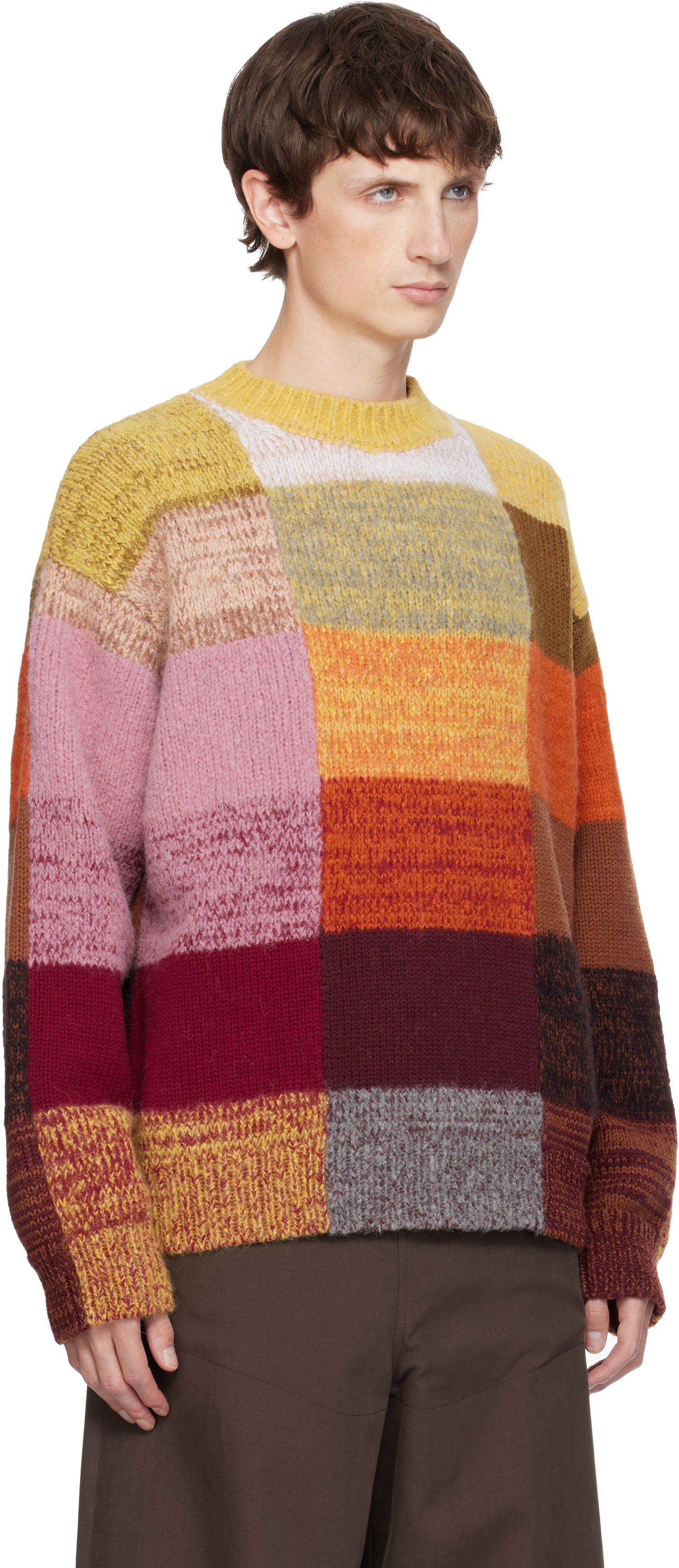 Sveter Dries Van Noten Dries Van Noten Patchwork Wool Sweater Rôznofarebný | 252-021234-2725, 1