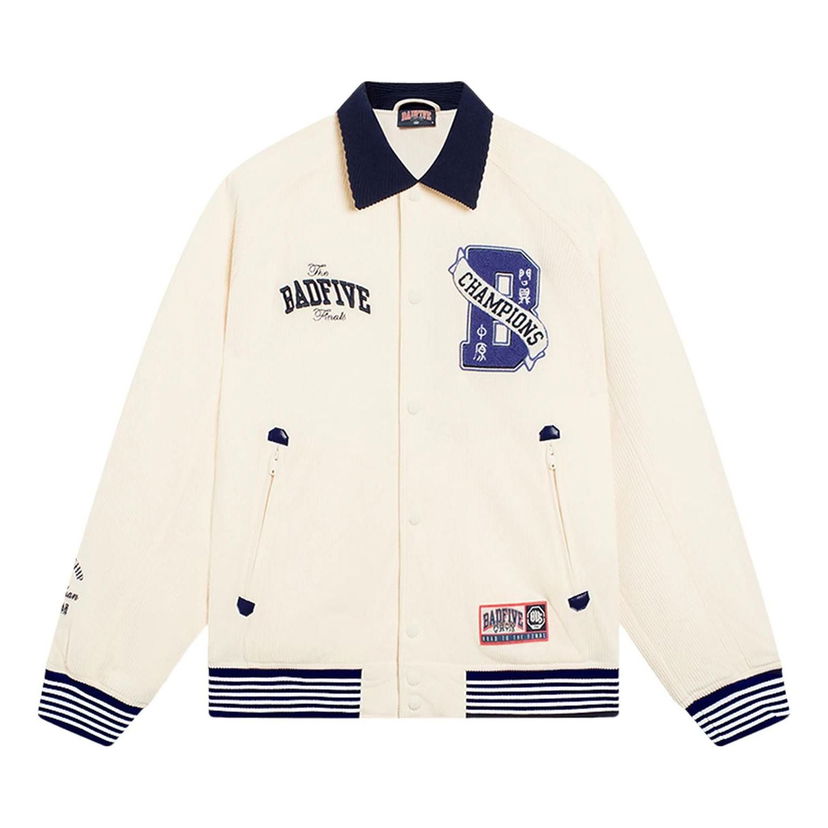 Bomber bunda Li-Ning BadFive Logo Loose Fit Jacket Biela | AJMS109-2