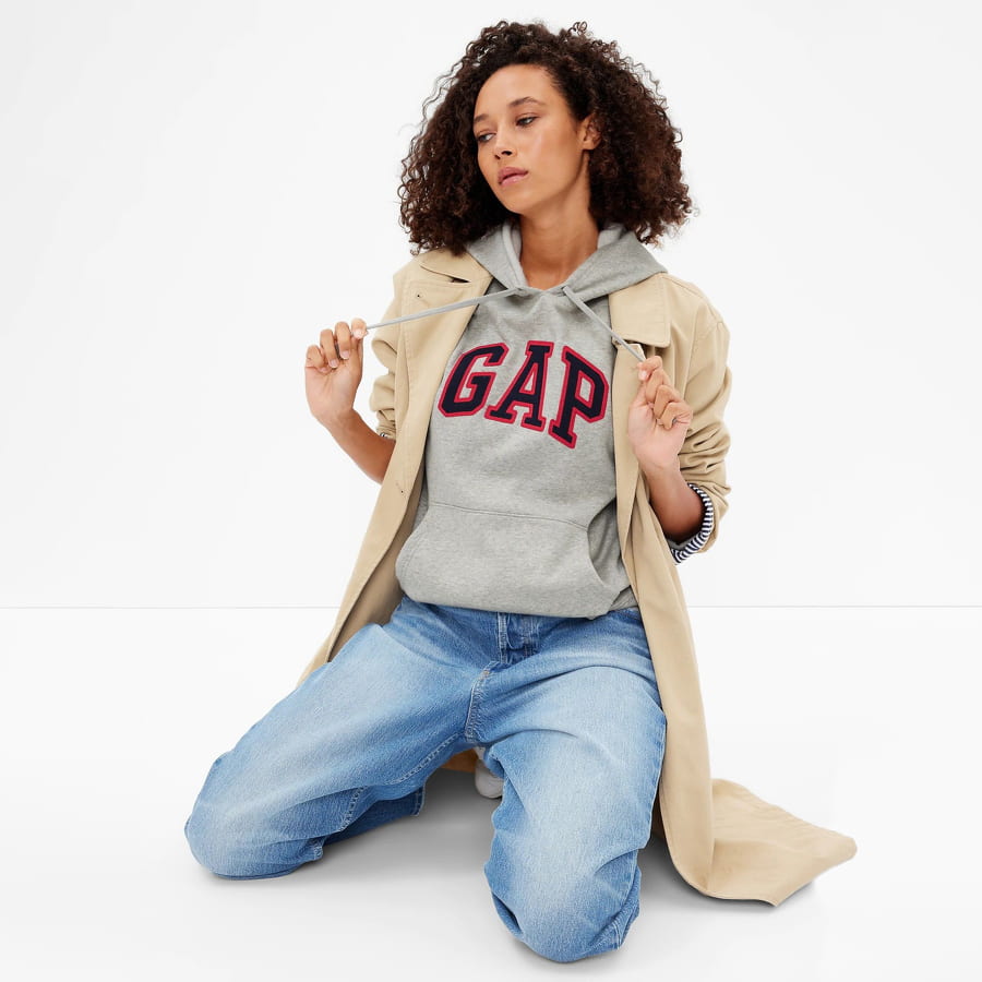 Mikina GAP V- Heritage Po Hoodie Šedá | 463506-06, 0
