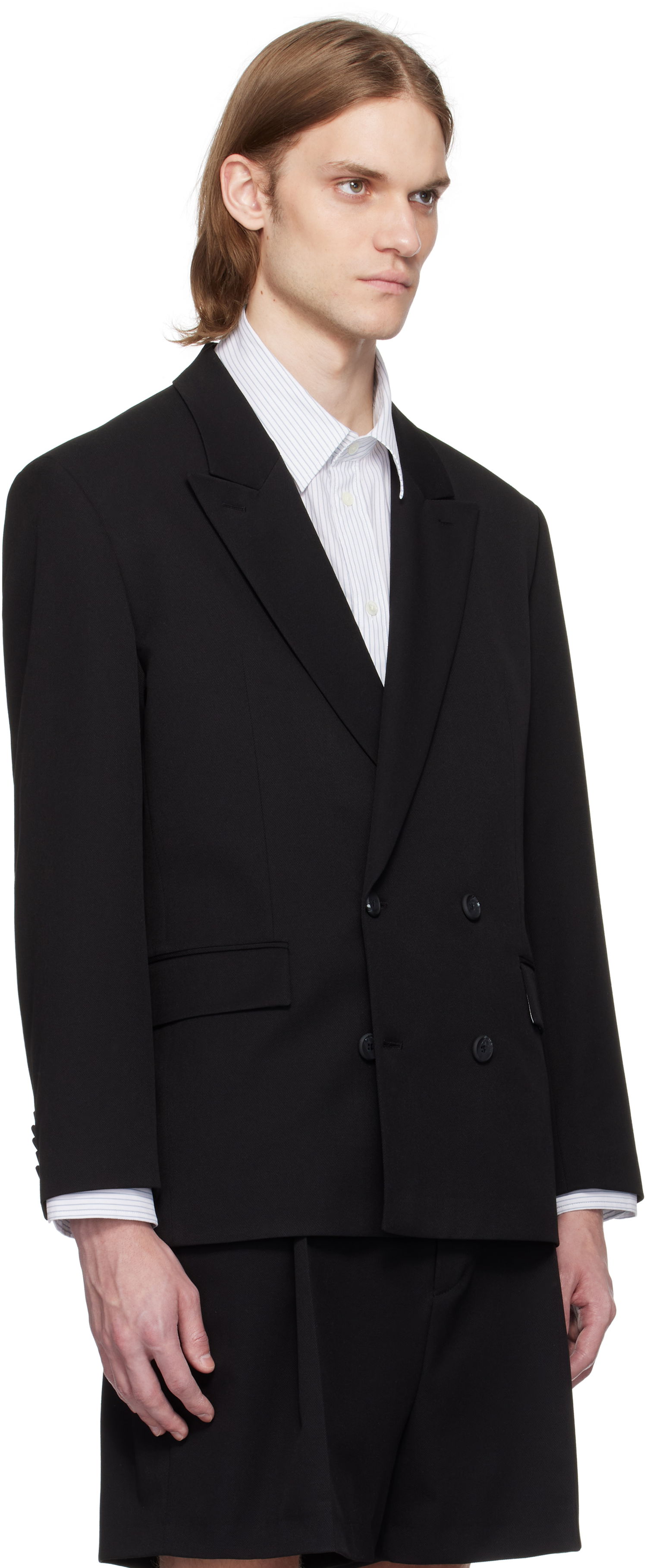Bunda BOSS Hugo Double-Breasted Blazer Čierna | 50538053, 1