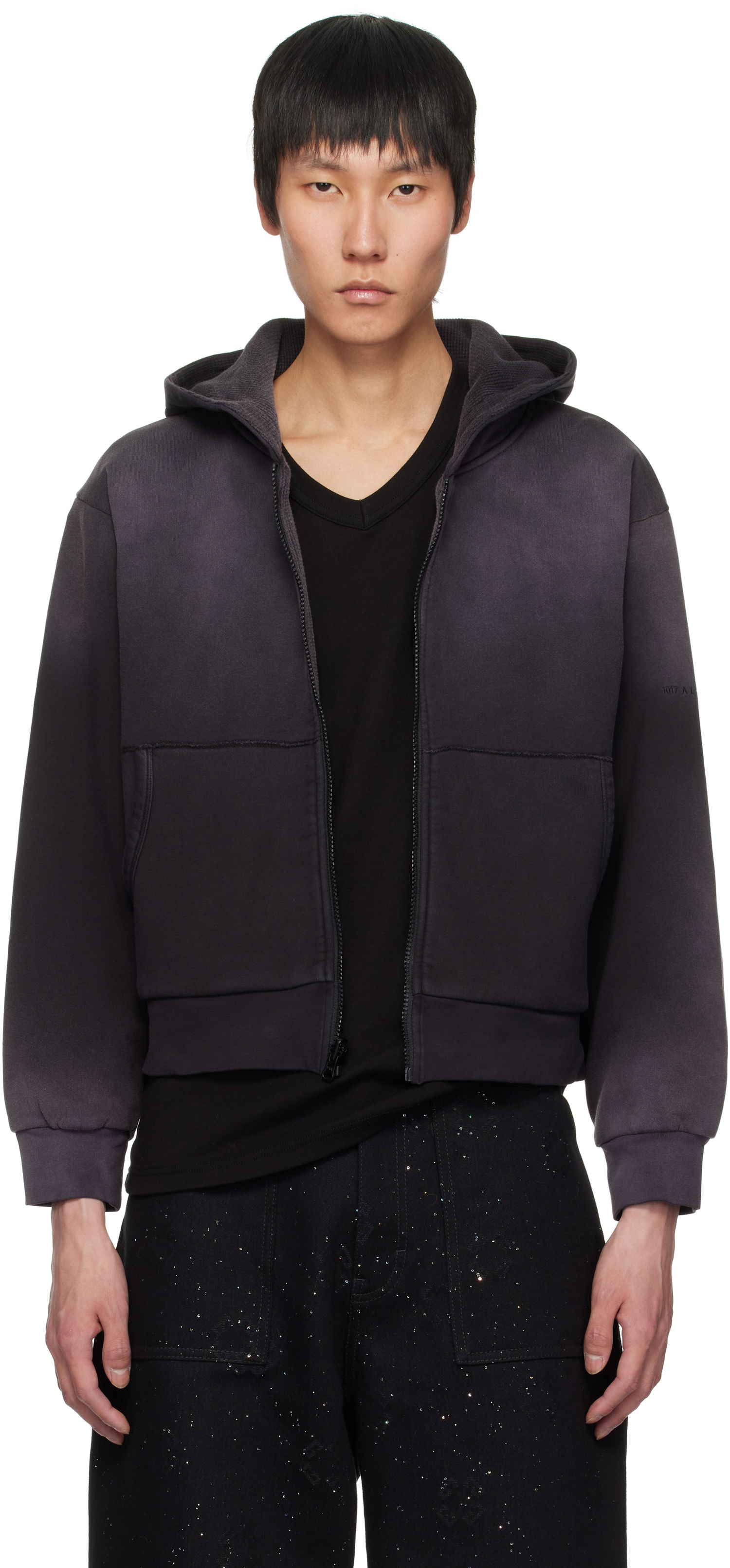 Mikina 1017 ALYX 9SM Alyx Garment Dyed Reversible Zip Up Hoodie Čierna | AAMSW0241FA01, 0