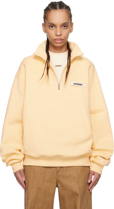 Mikina Jacquemus Jacquemus Gros Grain Zipped Rollneck Sweatshirt Žltá | 25E255JS283-2458, 0